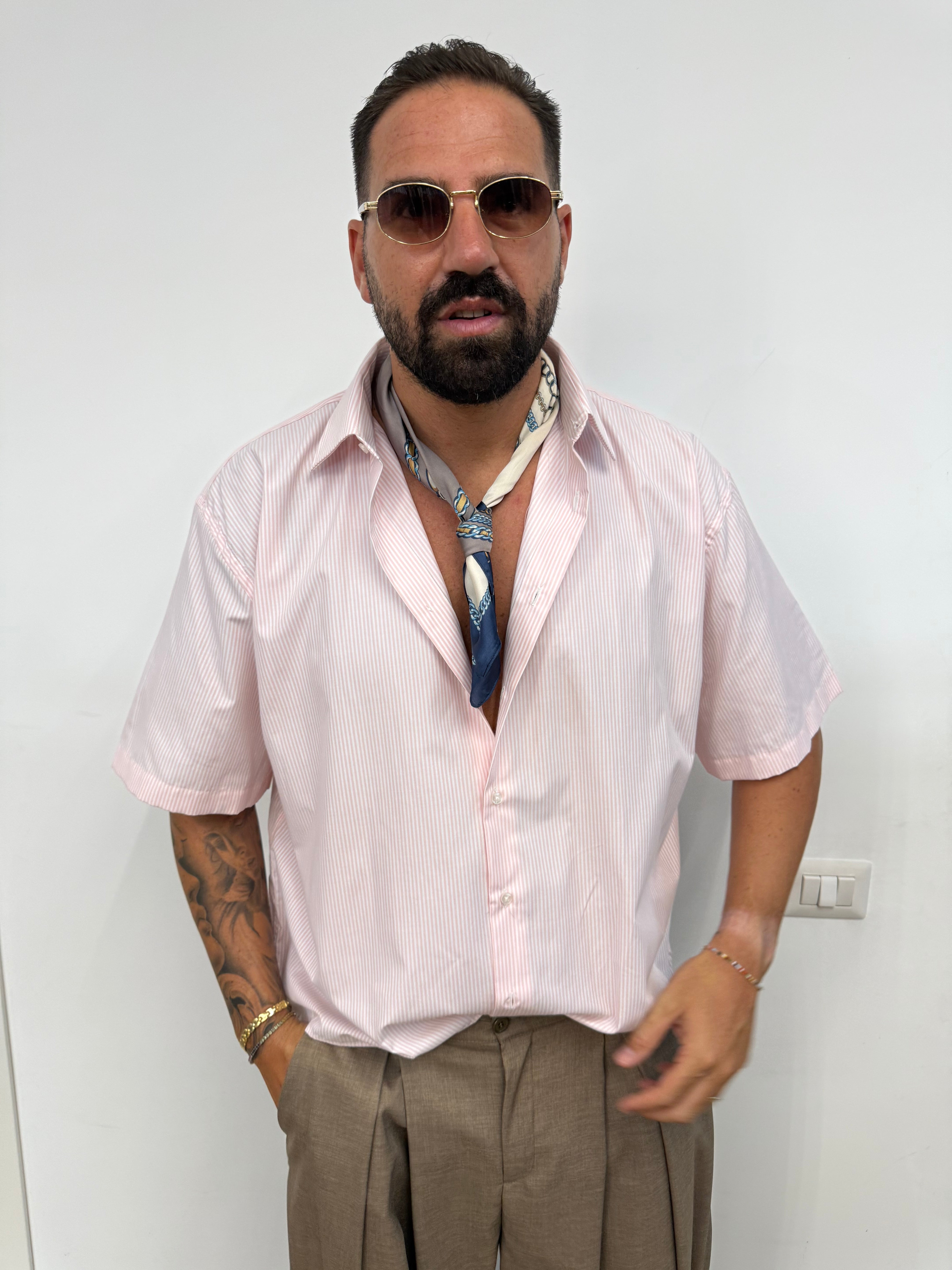 CAMICIA CROP SARTORIALE