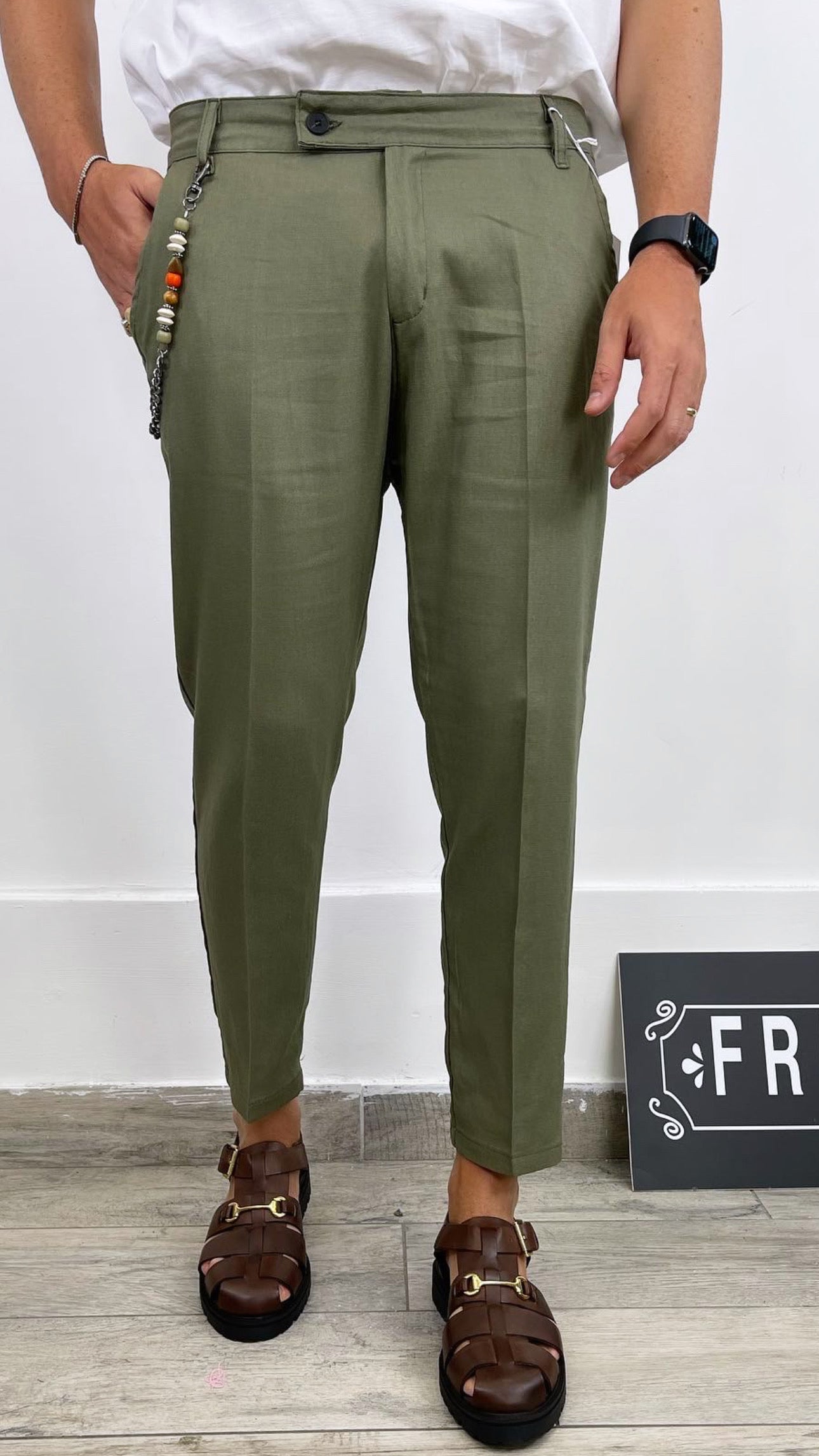 PANTALONE CAPRI IN LINO