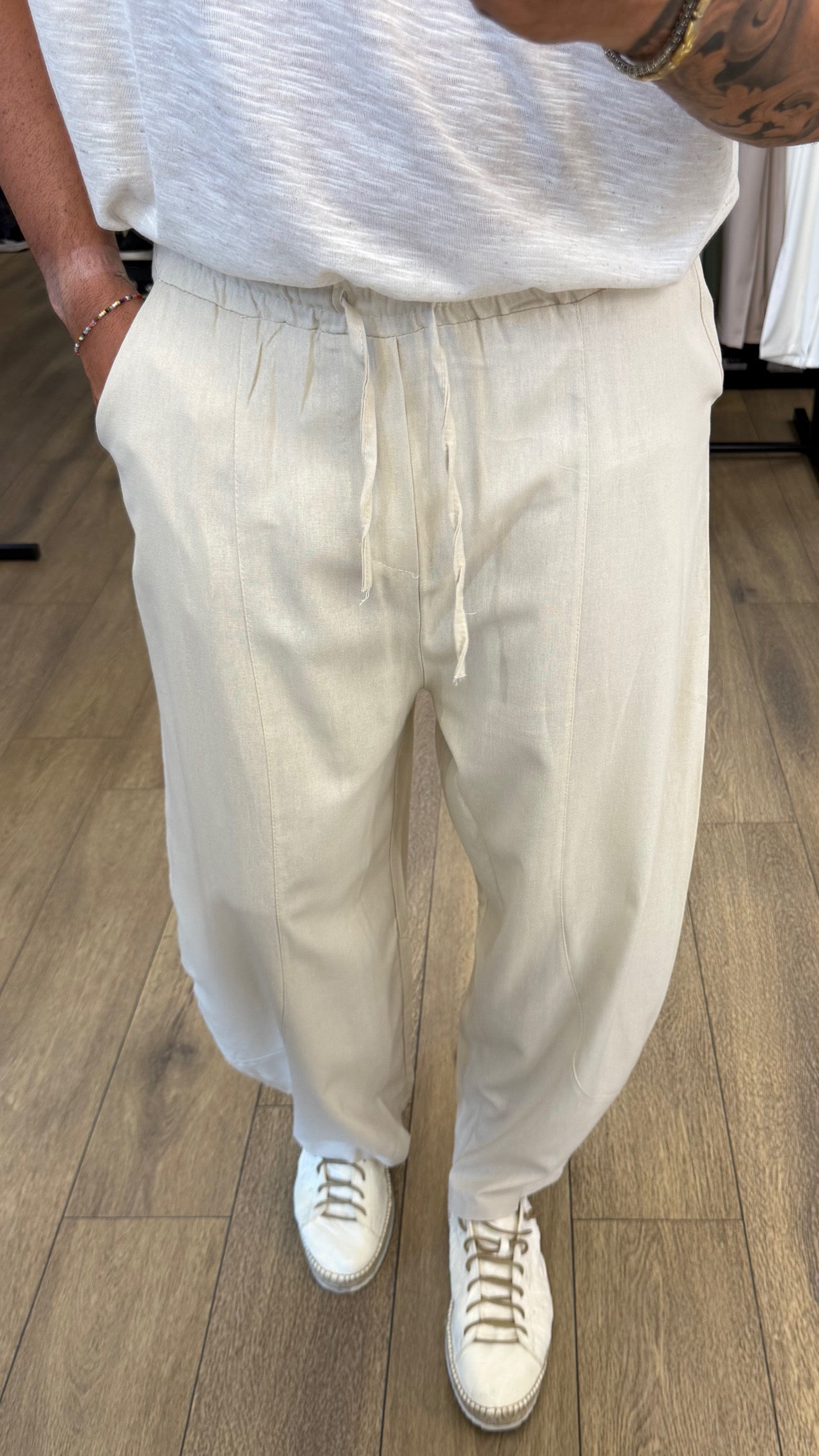 PANTALACCIO BALL IN LINO