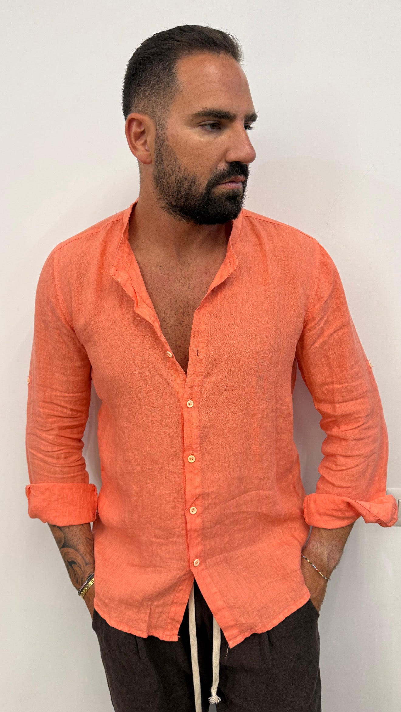 CAMICIA IN LINO COREANA