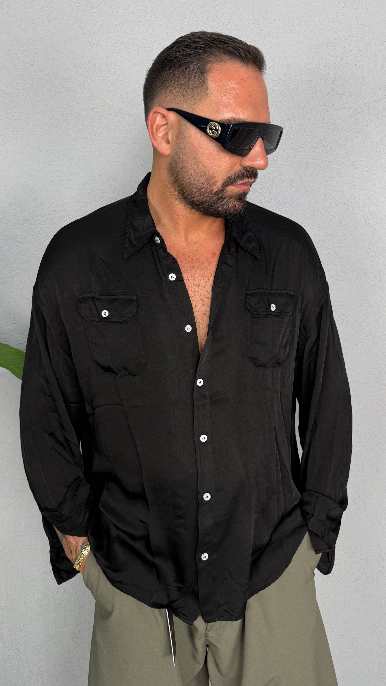 CAMICIA SATIN-MINIMAL COUTURE
