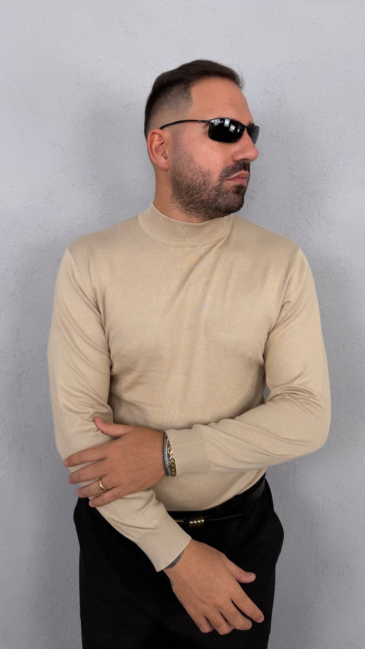 MAGLIA MEZZOCOLLO IN FILO