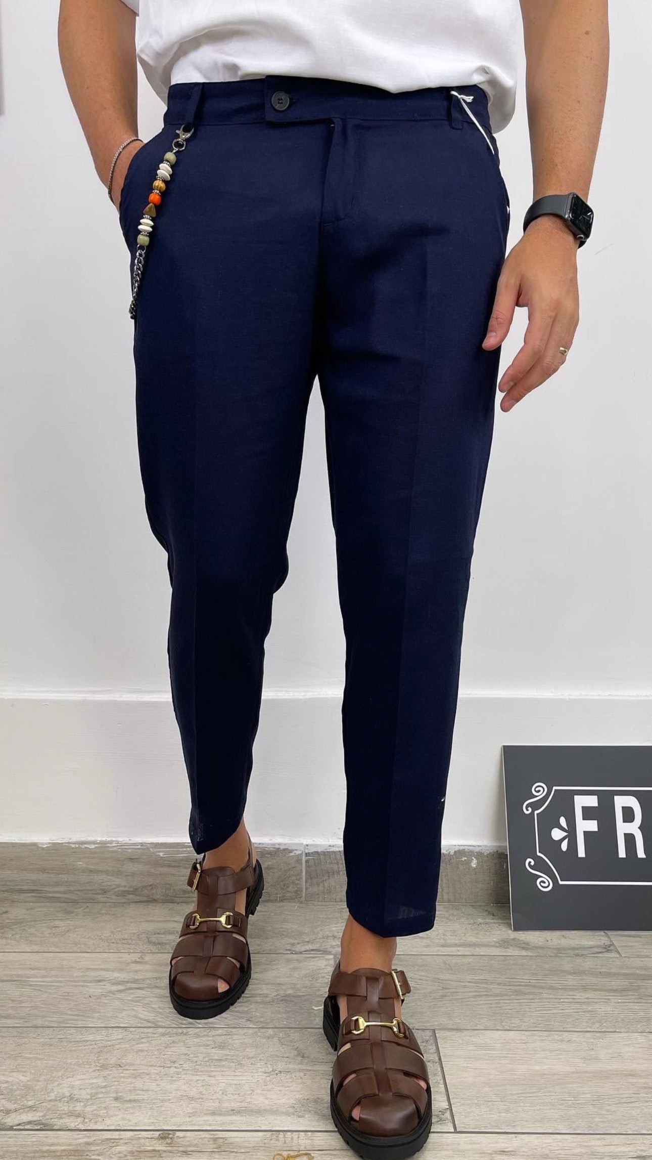 PANTALONE CAPRI IN LINO