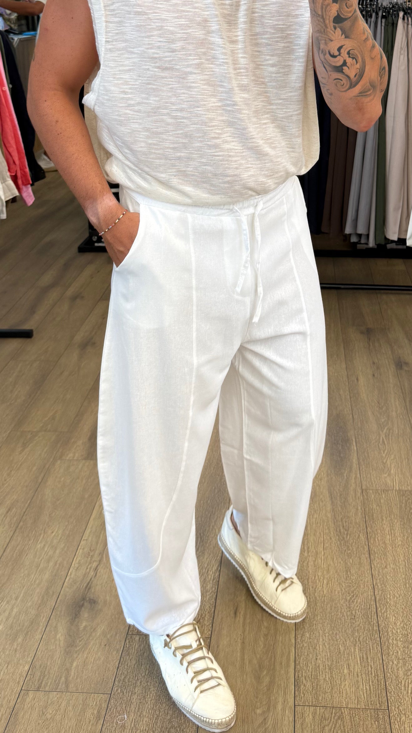 PANTALACCIO BALL IN LINO