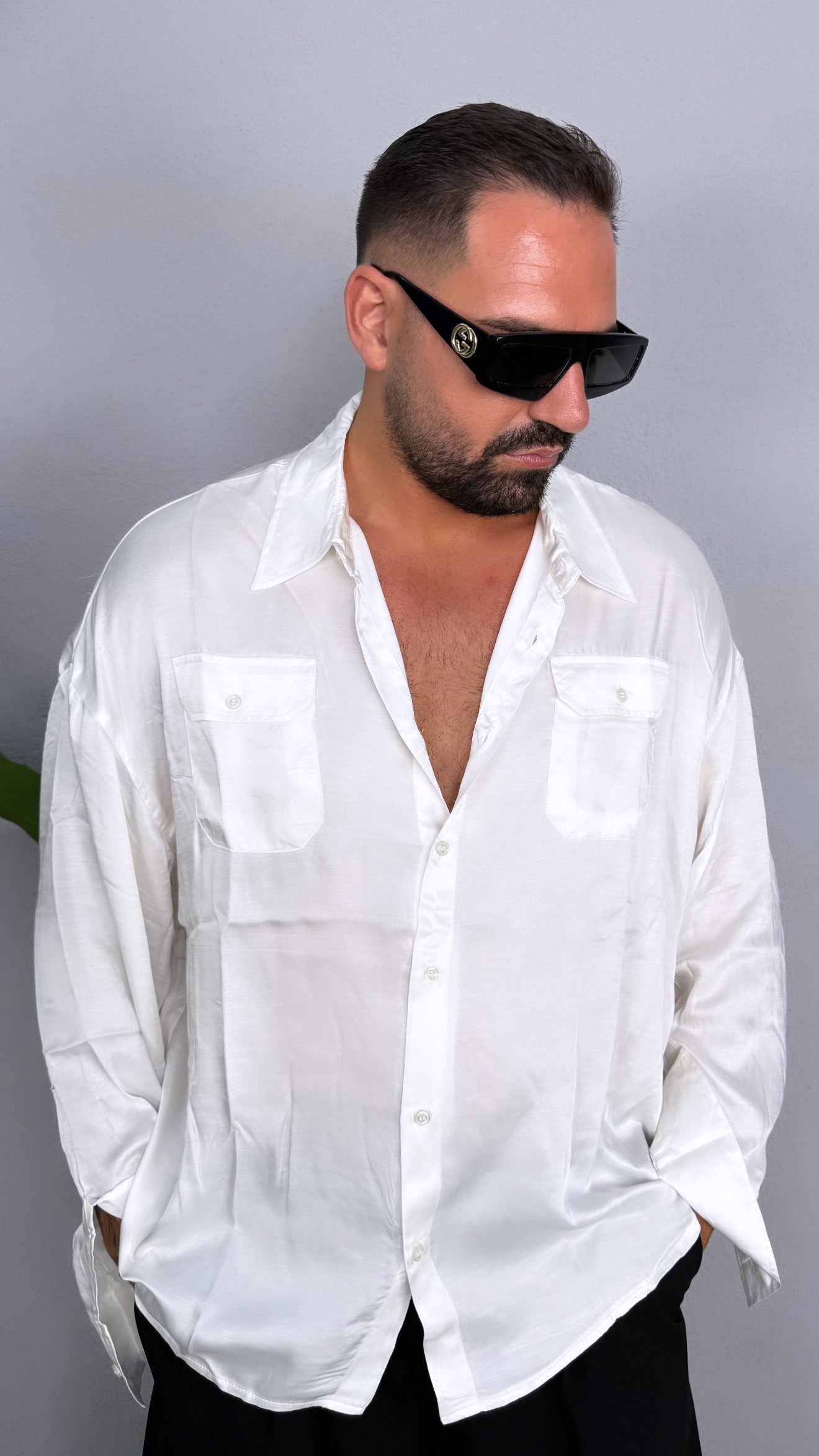 CAMICIA SATIN-MINIMAL COUTURE