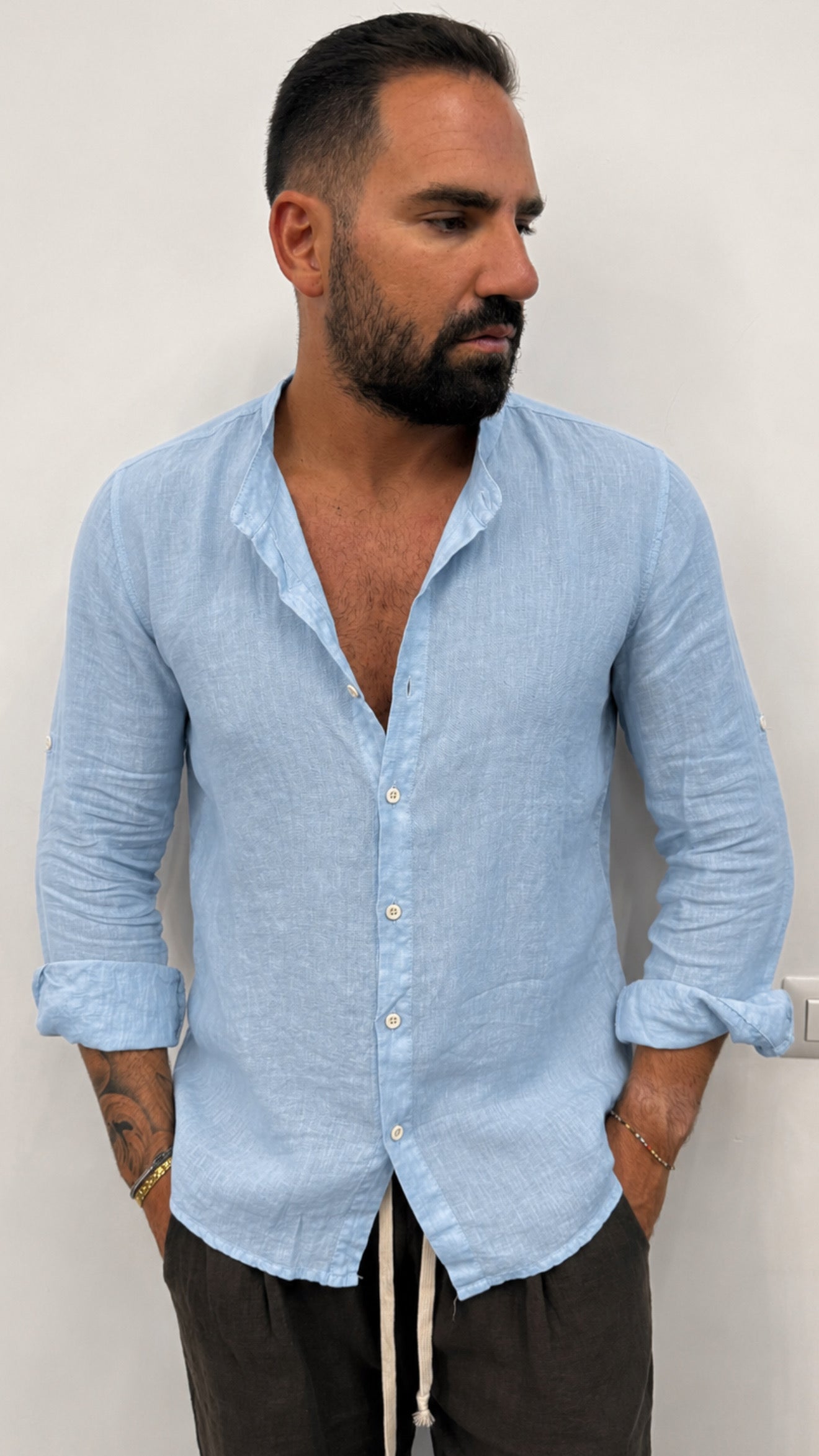 CAMICIA IN LINO COREANA