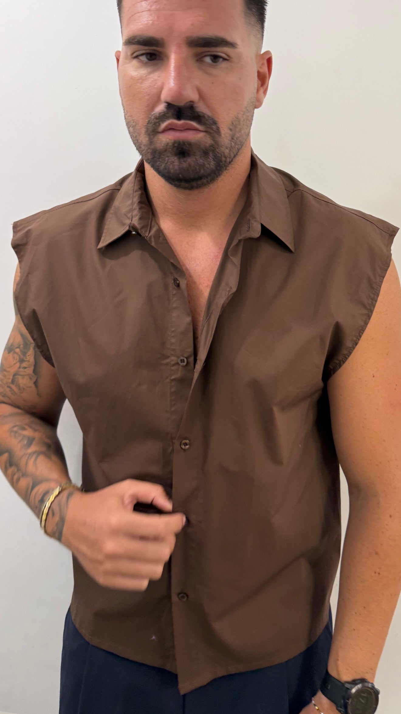CAMICIA SMANICATA