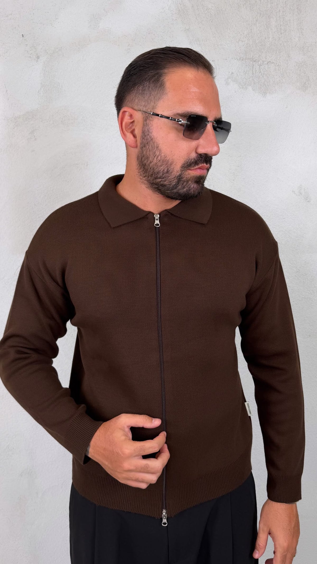 CARDIGAN LISCIO ZIP