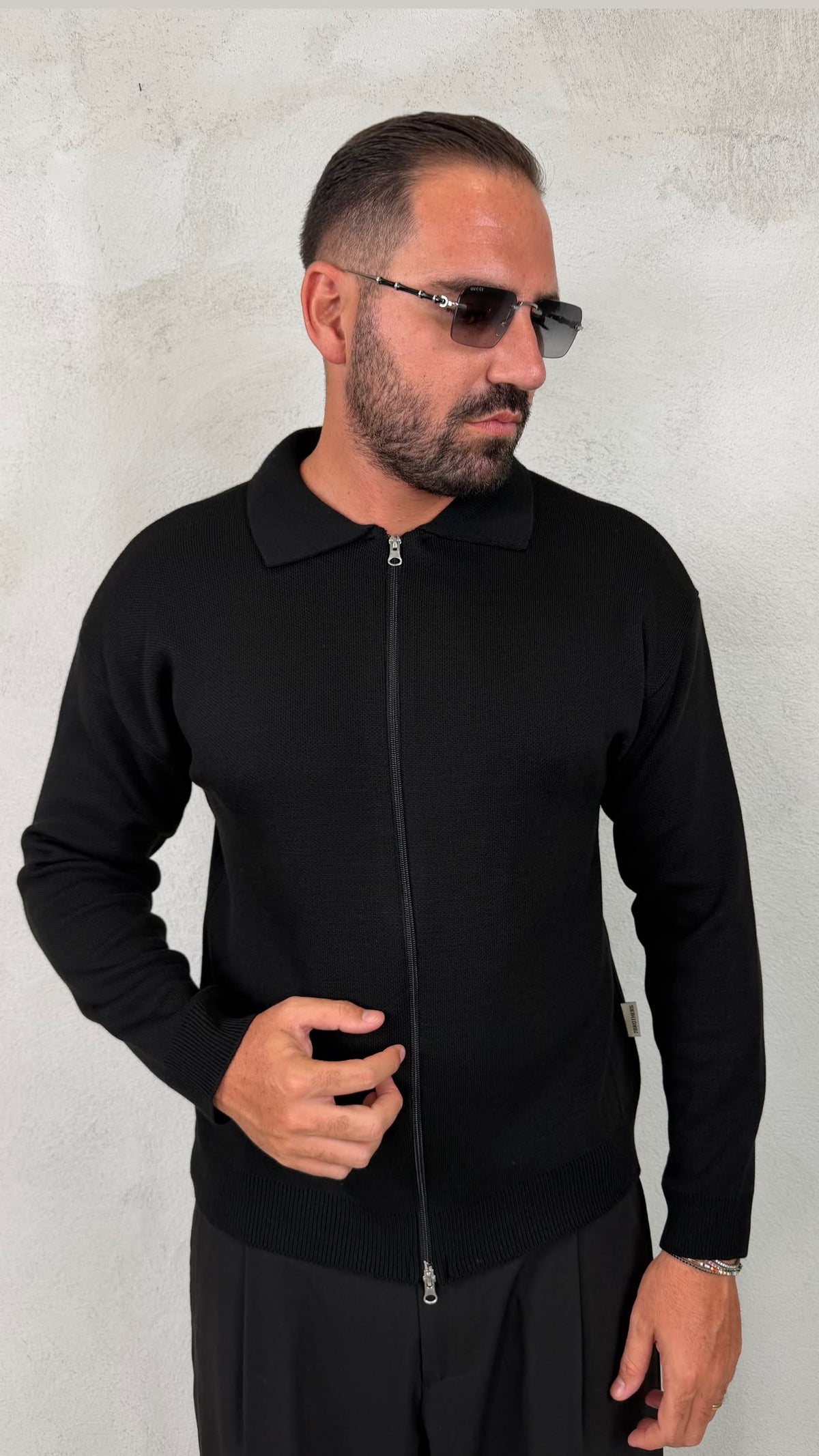 CARDIGAN LISCIO ZIP