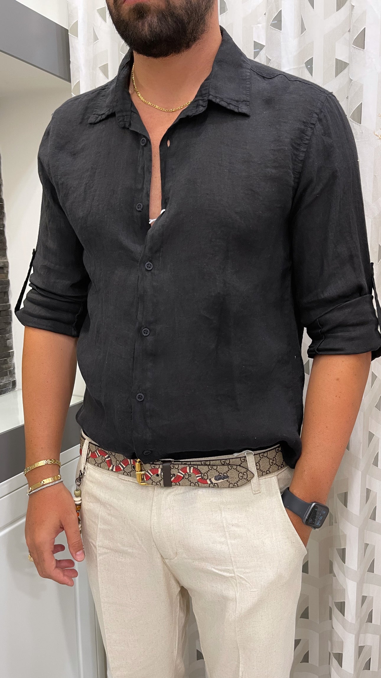 CAMICIA IN LINO FRANCESE