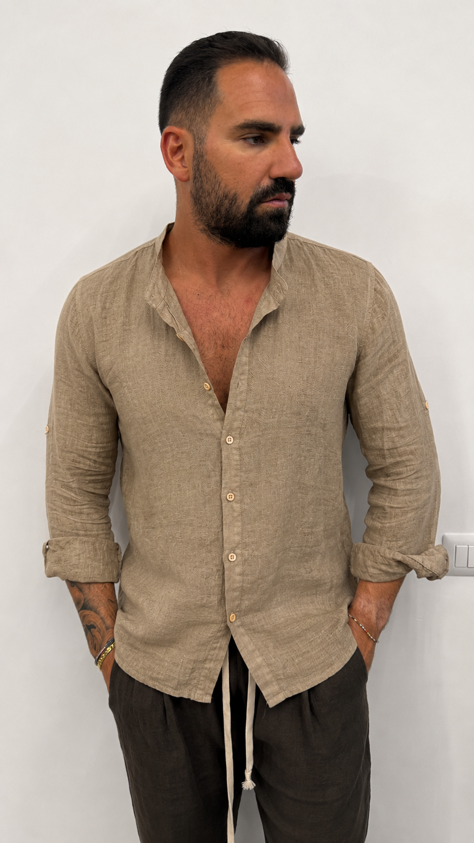 CAMICIA IN LINO COREANA