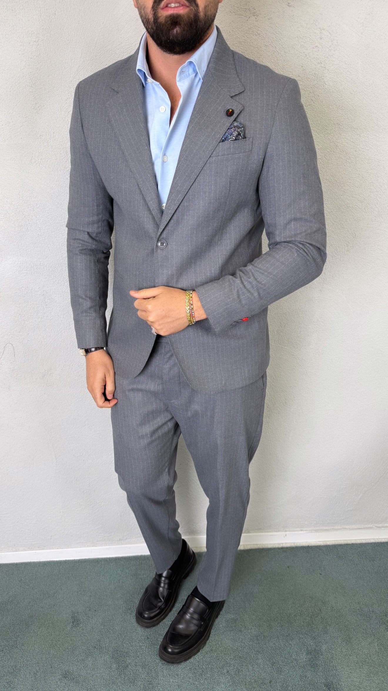 ABITO MONOPETTO GESSATO