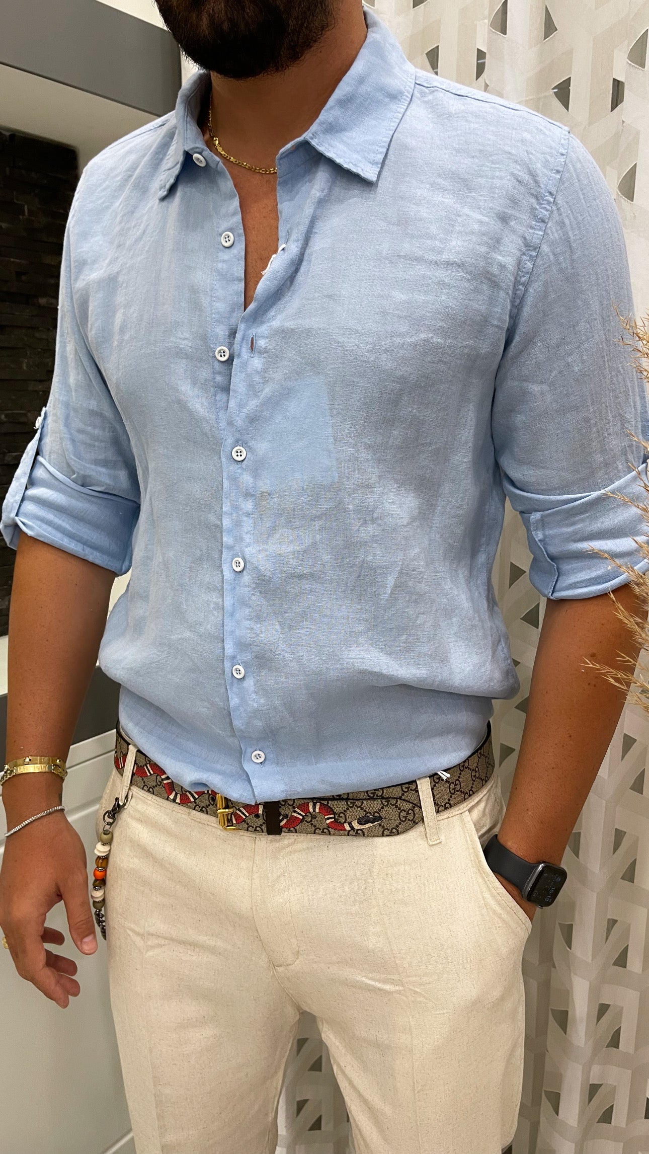 CAMICIA IN LINO FRANCESE