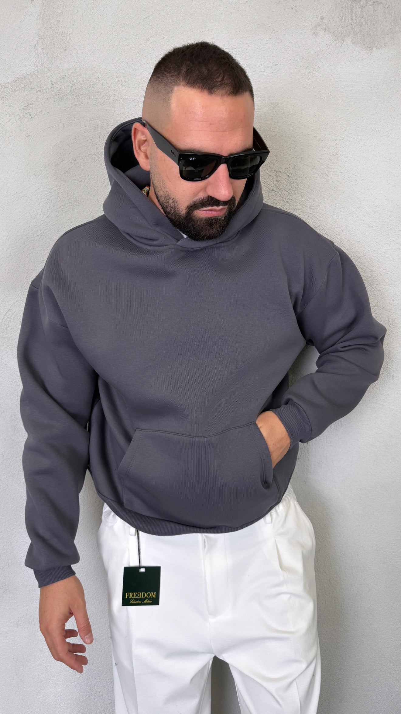 FELPA BASIC CON CAPPUCCIO