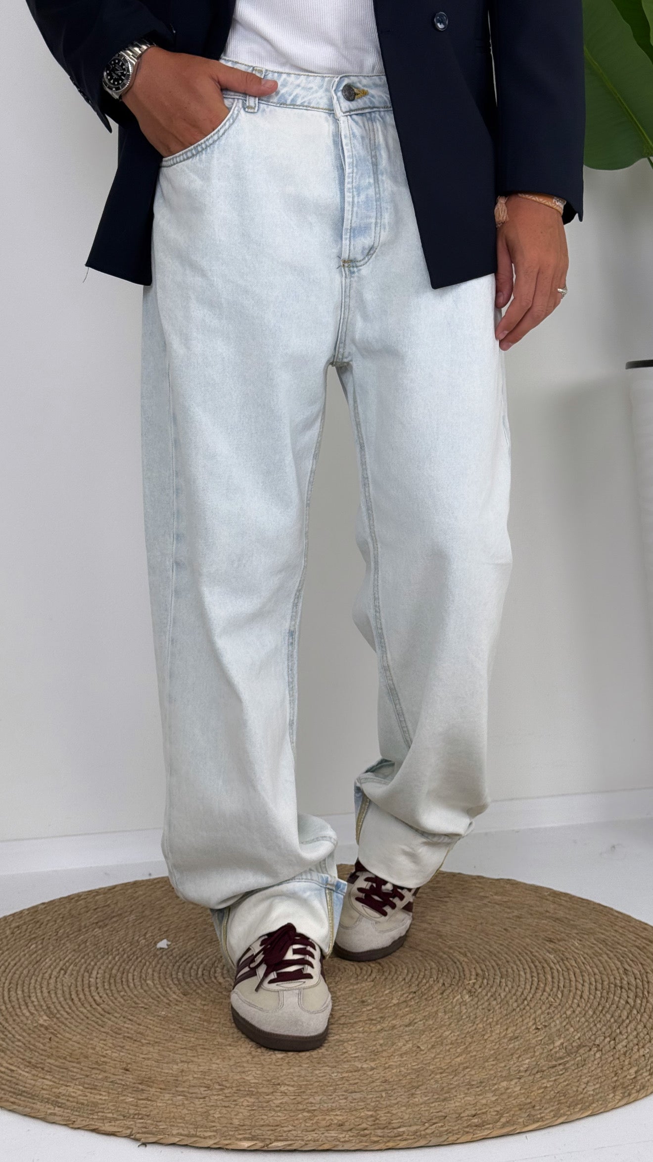 JEANS RISVOLTO CHIARO