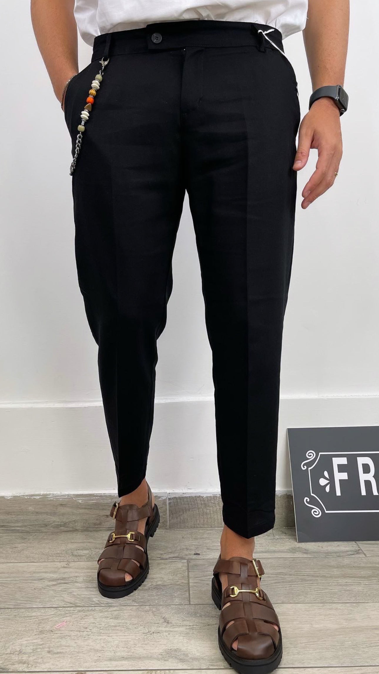 PANTALONE CAPRI IN LINO
