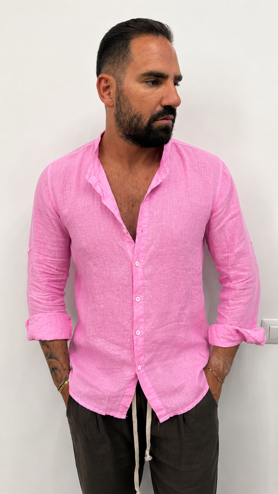 CAMICIA IN LINO COREANA