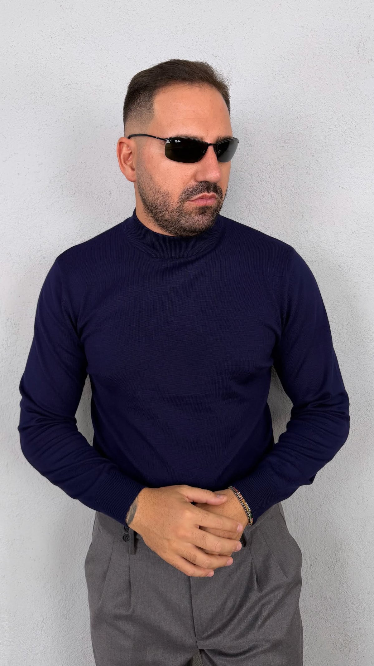 MAGLIA MEZZOCOLLO IN FILO