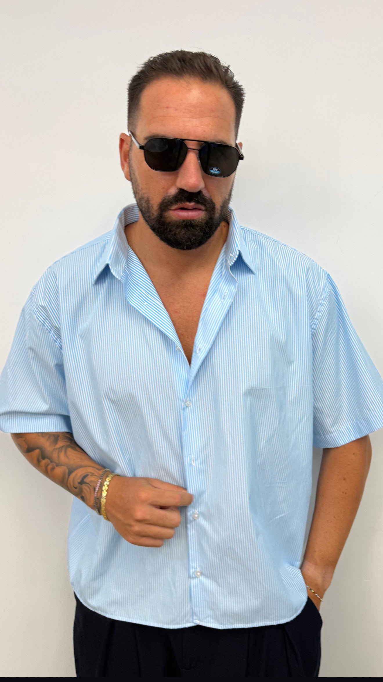 CAMICIA CROP SARTORIALE