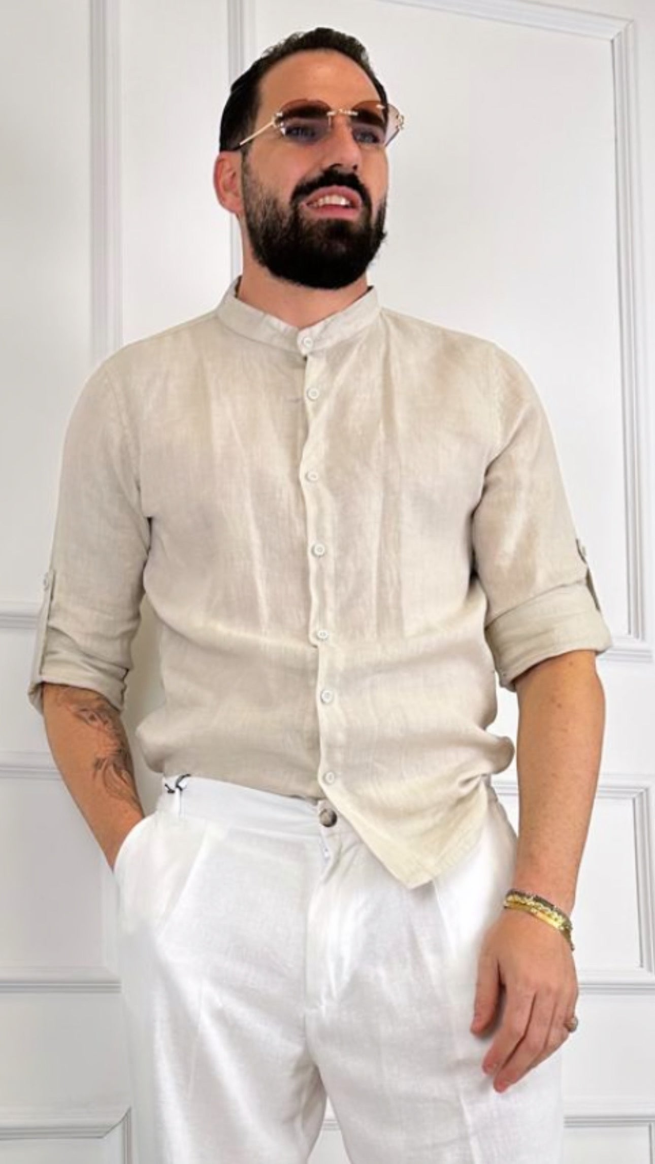 CAMICIA IN LINO COREANA