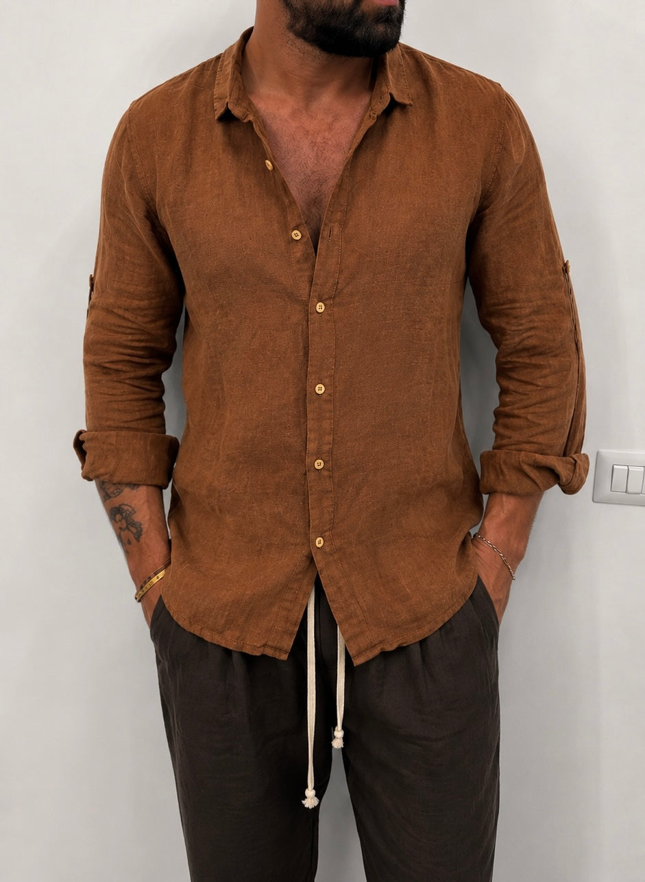 CAMICIA IN LINO FRANCESE