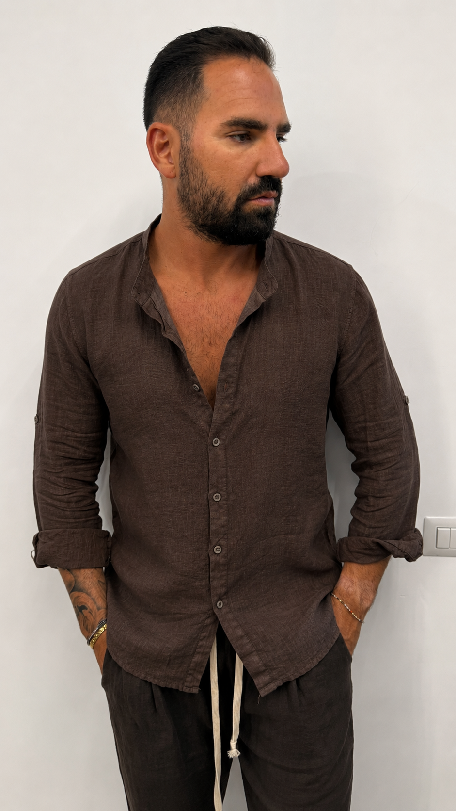 CAMICIA IN LINO COREANA