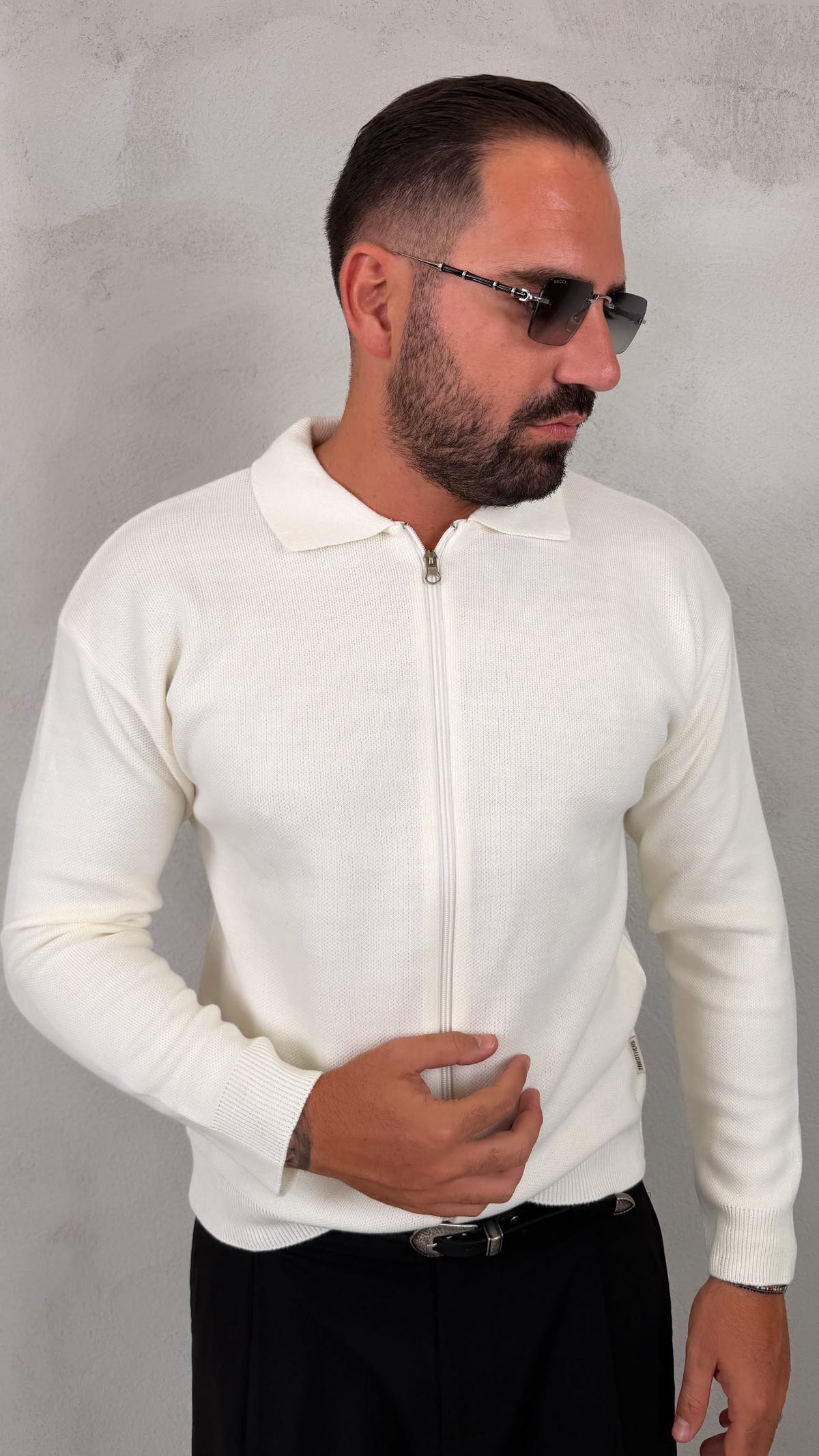 CARDIGAN LISCIO ZIP